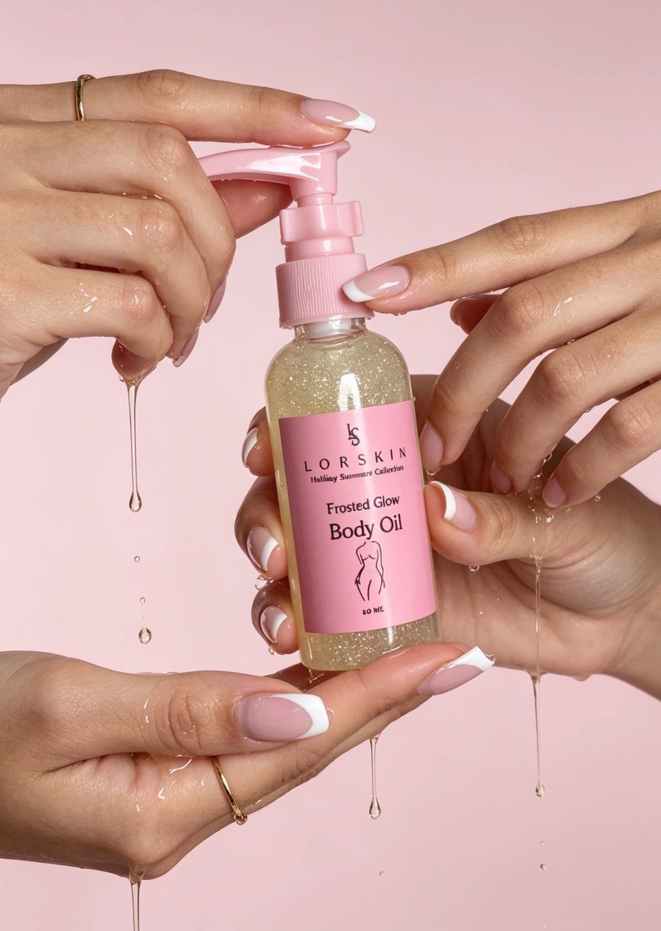 Frosted glow body oil