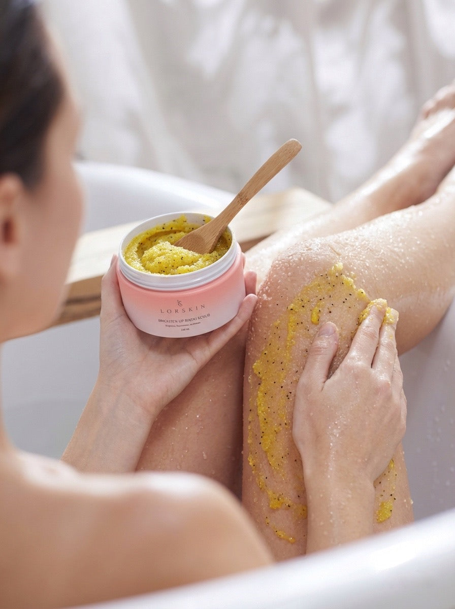 Brighten up bikini scrub