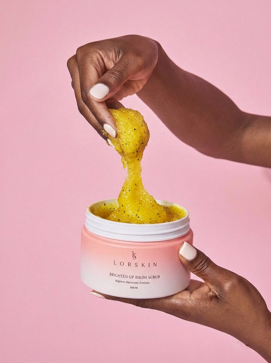 Brighten up bikini scrub