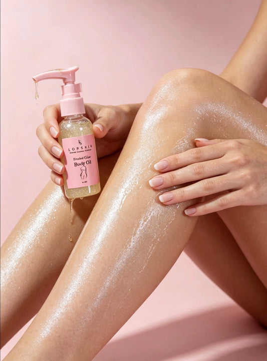 Frosted glow body oil