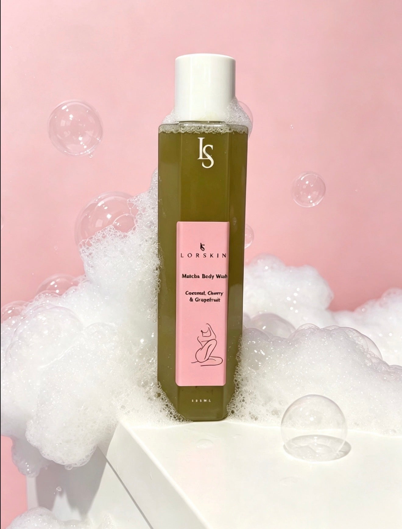 matcha body wash Caramel , cherry , grapefruit